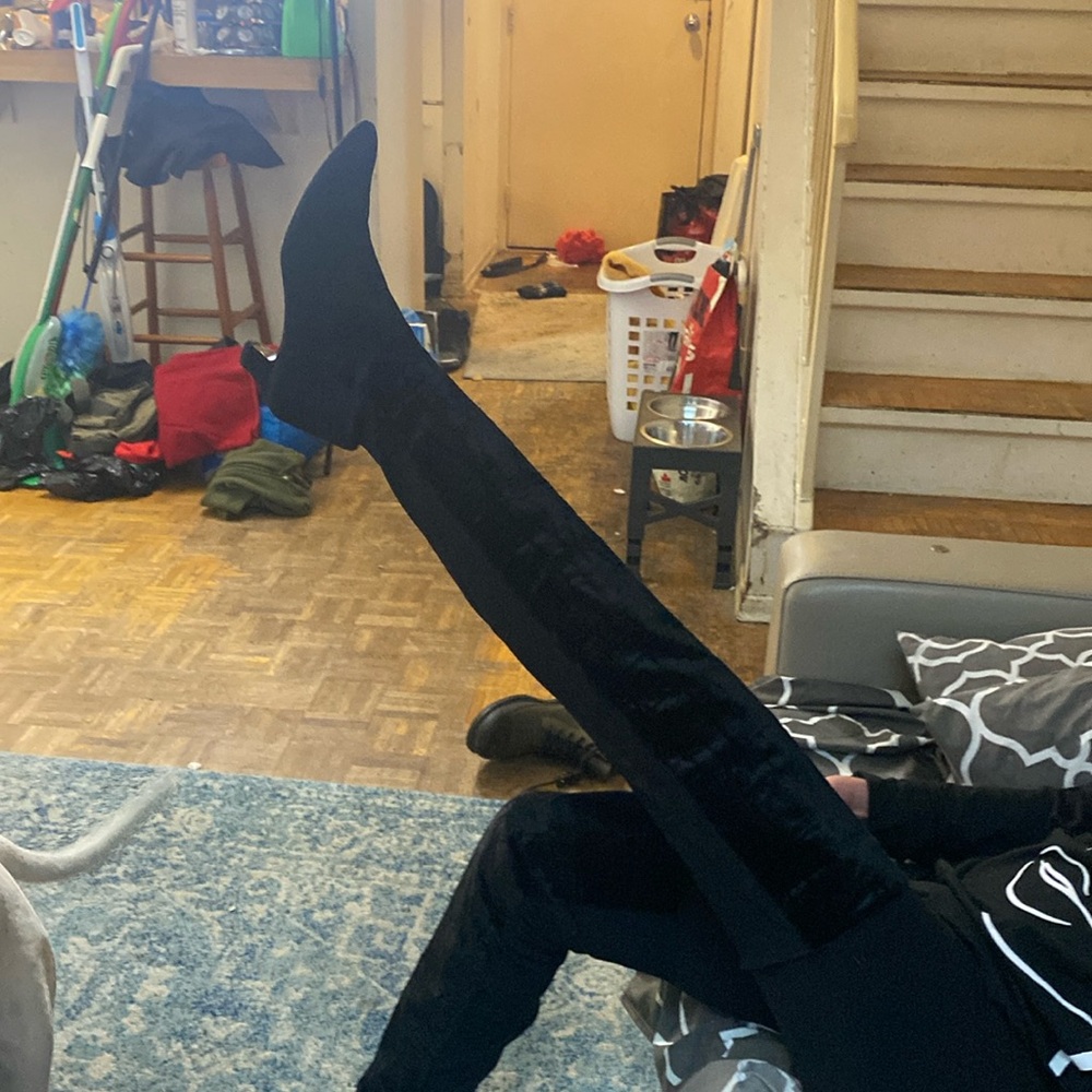 Up for sale is a pair of Mario Valentino long stretch boots. An amazing deal!